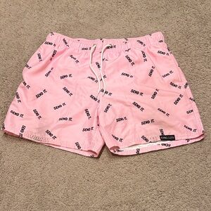Boring Cloth Men’s Pink Swim Shorts